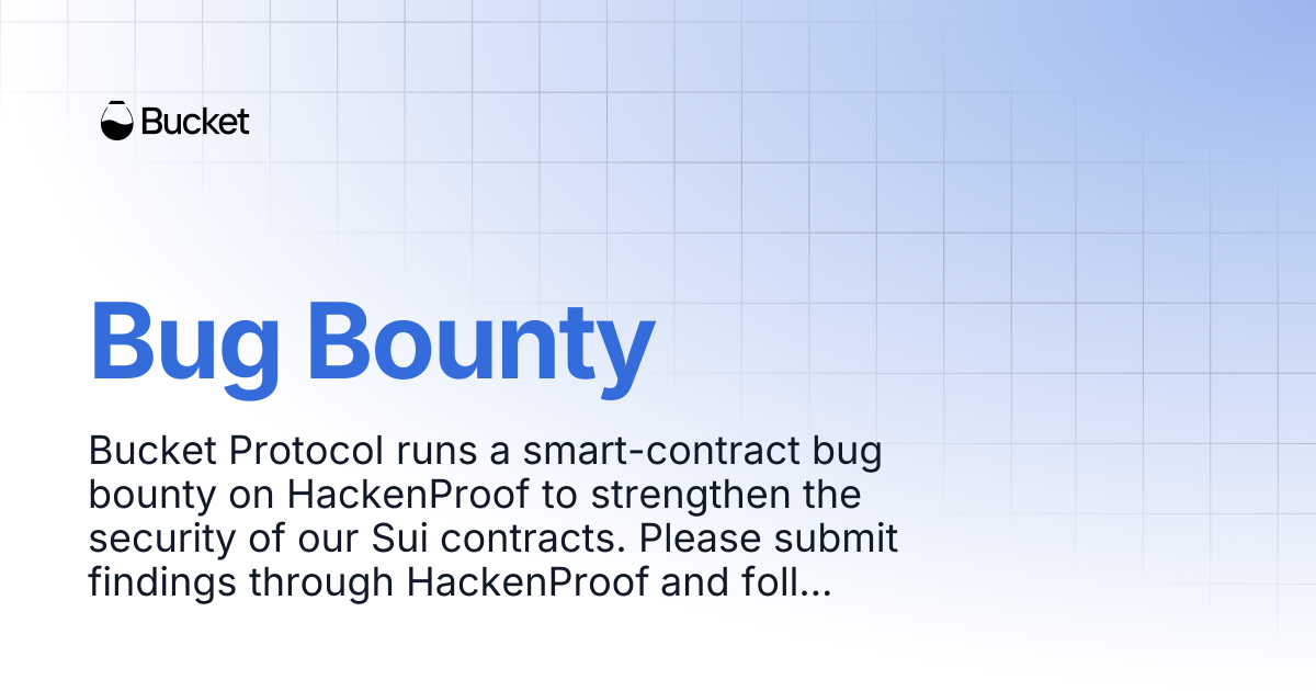 Bug Bounty | Bucket Protocol